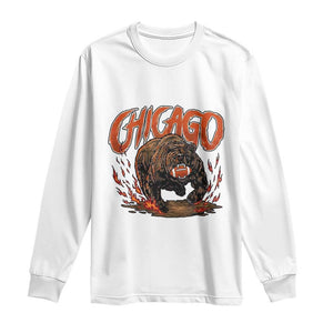 Chicago Football Fan Long Sleeve Shirt Gift For Sports Lovers TS12 White Print Your Wear