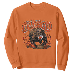 Chicago Football Fan Sweatshirt Gift For Sports Lovers TS12 Orange Print Your Wear