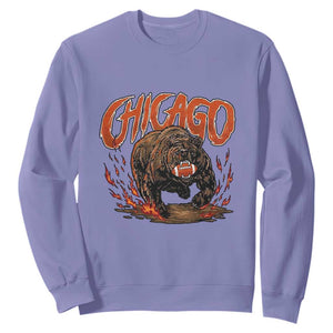 Chicago Football Fan Sweatshirt Gift For Sports Lovers TS12 Violet Print Your Wear