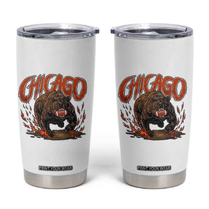 Chicago Football Fan Tumbler Cup Gift For Sports Lovers TS12 White Print Your Wear