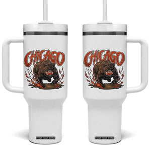 Funny CFBF Tumbler With Handle Gift For Sports Lovers TS12 One Size: 40 oz White Print Your Wear