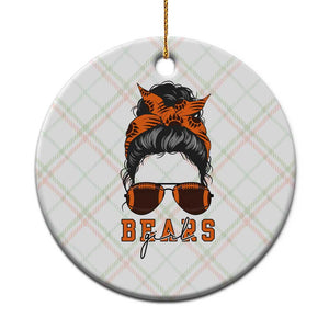 Girl Messy Bun Fan Ceramic Ornament CFB Lovers Gift TS12 1pc Christmas Plaid Print Your Wear