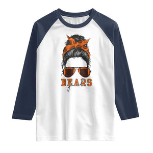 Girl Messy Bun Fan Raglan Shirt CFB Lovers Gift TS12 White Navy Print Your Wear