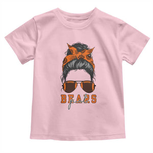 Girl Messy Bun Fan Toddler T Shirt CFB Lovers Gift TS12 Light Pink Print Your Wear