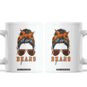 Girl Messy Bun Fan Coffee Mug CFB Lovers Gift TS12 White Print Your Wear