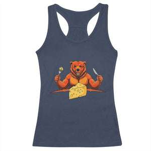 Football Rival Gift Racerback Tank Top Funny Br Eating CHZ TS12 Navy Print Your Wear
