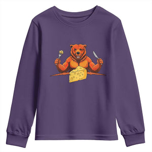Football Rival Gift Youth Sweatshirt Funny Br Eating CHZ TS12 Purple Print Your Wear