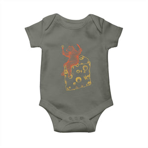 BR Eating CHZ Baby Onesie Funny Football Rival Gift TS12 Military Green Print Your Wear