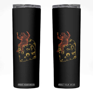 BR Eating CHZ Skinny Tumbler Funny Football Rival Gift TS12 Black Print Your Wear