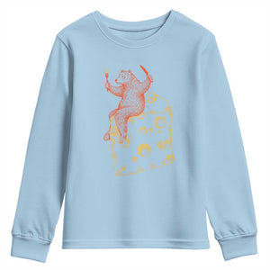 BR Eating CHZ Youth Sweatshirt Funny Football Rival Gift TS12 Light Blue Print Your Wear