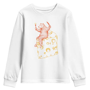 BR Eating CHZ Youth Sweatshirt Funny Football Rival Gift TS12 White Print Your Wear