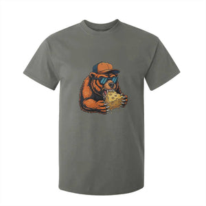 Funny Br Eating CHZ Joke Game Day T Shirt For Kid Gift For Football Lovers TS12 Military Green Print Your Wear