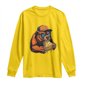 Funny Bear Eating Cheese Joke Game Day Long Sleeve Shirt Gift For Football Lovers TS12 Daisy Print Your Wear