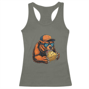 Funny Br Eating CHZ Joke Game Day Racerback Tank Top Gift For Football Lovers TS12 Military Green Print Your Wear