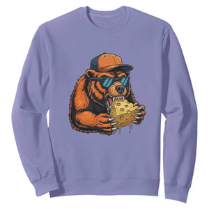 Funny Bear Eating Cheese Joke Game Day Sweatshirt Gift For Football Lovers TS12 Violet Print Your Wear
