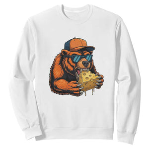 Funny Bear Eating Cheese Joke Game Day Sweatshirt Gift For Football Lovers TS12 White Print Your Wear
