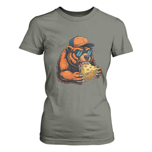 Funny Br Eating CHZ Joke Game Day T Shirt For Women Gift For Football Lovers TS12 Military Green Print Your Wear