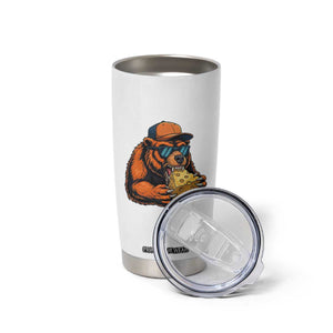 Funny Bear Eating Cheese Joke Game Day Tumbler Cup Gift For Football Lovers TS12 Print Your Wear