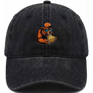 Funny Br Eating CHZ Joke Game Day Washed Cotton Baseball Cap Gift For Football Lovers TS12 Print Your Wear