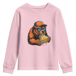 Funny Br Eating CHZ Joke Game Day Youth Sweatshirt Gift For Football Lovers TS12 Light Pink Print Your Wear