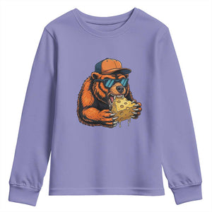 Funny Br Eating CHZ Joke Game Day Youth Sweatshirt Gift For Football Lovers TS12 Violet Print Your Wear
