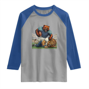 Football Rival Gift Raglan Shirt Fierce Br Defeating Lio TS12 Sport Gray Royal Print Your Wear