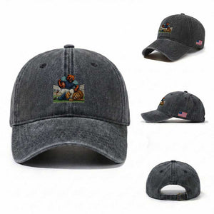 Football Rival Gift Washed Cotton Baseball Cap Fierce Br Defeating Lio TS12 Washed Cap Universal Fit Dark Gray Print Your Wear