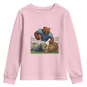 Football Rival Gift Youth Sweatshirt Fierce Br Defeating Lio TS12 Light Pink Print Your Wear