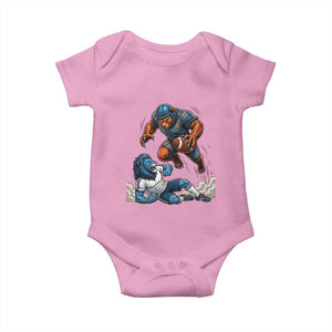Fierce Br Defeating Lio Baby Onesie Gift For Football Lovers TS12 Light Pink Print Your Wear
