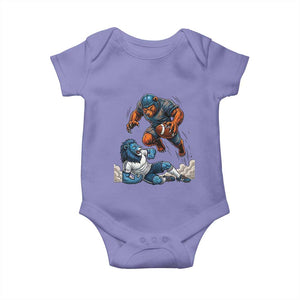 Fierce Br Defeating Lio Baby Onesie Gift For Football Lovers TS12 Violet Print Your Wear