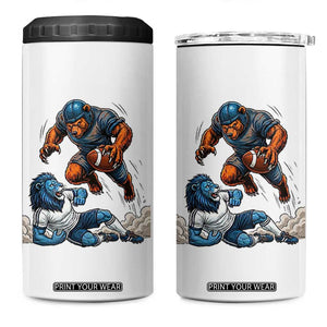Fierce Br Defeating Lio 4 in 1 Can Cooler Tumbler Gift For Football Lovers TS12 One Size: 16 oz White Print Your Wear