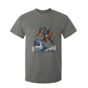 Fierce Br Defeating Lio T Shirt For Kid Gift For Football Lovers TS12 Military Green Print Your Wear