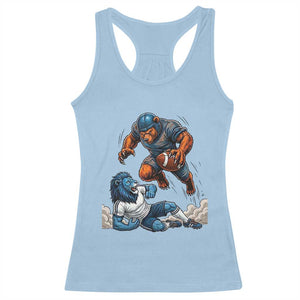 Fierce Br Defeating Lio Racerback Tank Top Gift For Football Lovers TS12 Light Blue Print Your Wear