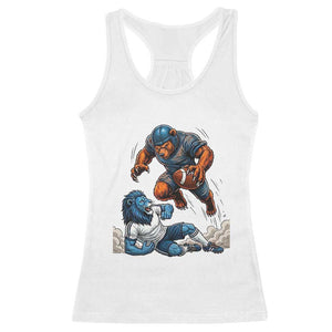 Fierce Br Defeating Lio Racerback Tank Top Gift For Football Lovers TS12 White Print Your Wear