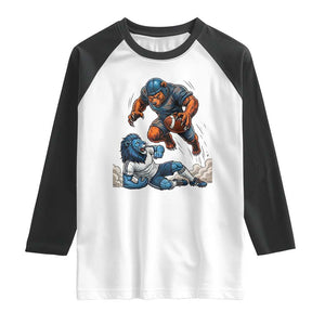 Fierce Br Defeating Lio Raglan Shirt Gift For Football Lovers TS12 White Black Print Your Wear