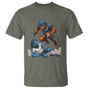 Fierce Br Defeating Lio T Shirt Gift For Football Lovers TS12 Military Green Print Your Wear