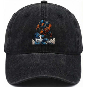 Fierce Br Defeating Lio Washed Cotton Baseball Cap Gift For Football Lovers TS12 Print Your Wear