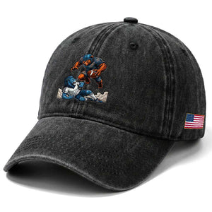 Fierce Br Defeating Lio Washed Cotton Baseball Cap Gift For Football Lovers TS12 Print Your Wear