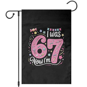 Seventh Birthday Girl Garden Flag I Was 6 Now I Am 7 Meme TS12 Black Print Your Wear