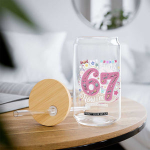 Seventh Birthday Girl Glass Can I Was 6 Now I Am 7 Meme TS12 Print Your Wear