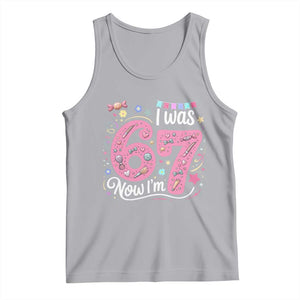 Seventh Birthday Girl Tank Top I Was 6 Now I Am 7 Meme TS12 Athletic Heather Print Your Wear