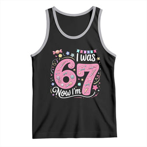 Seventh Birthday Girl Tank Top I Was 6 Now I Am 7 Meme TS12 Black Athletic Heather Print Your Wear