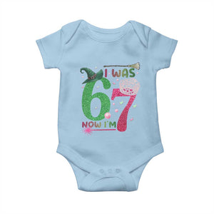 Birthday Girl I Was 6 Now I Am 7 Baby Onesie Gift For Alpha Kids TS12 Light Blue Print Your Wear