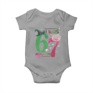 Birthday Girl I Was 6 Now I Am 7 Baby Onesie Gift For Alpha Kids TS12 Sport Gray Print Your Wear