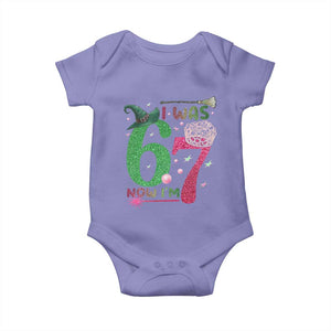 Birthday Girl I Was 6 Now I Am 7 Baby Onesie Gift For Alpha Kids TS12 Violet Print Your Wear