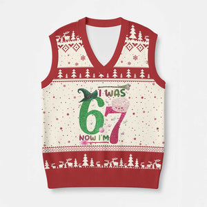 Birthday Girl I Was 6 Now I Am 7 V-Neck Knit Sweater Vest Gift For Alpha Kids TS12 Beige Red Print Your Wear