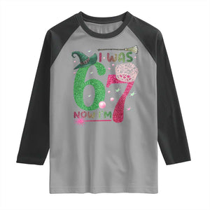 Birthday Girl I Was 6 Now I Am 7 Raglan Shirt Gift For Alpha Kids TS12 Sport Gray Black Print Your Wear