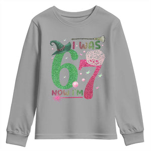 Birthday Girl I Was 6 Now I Am 7 Youth Sweatshirt Gift For Alpha Kids TS12 Sport Gray Print Your Wear