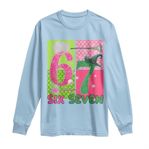 I Was Six Now I Am Seven Long Sleeve Shirt Fantasy Birthday Girl TS12 Light Blue Print Your Wear