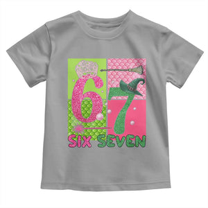 I Was Six Now I Am Seven Toddler T Shirt Fantasy Birthday Girl TS12 Sport Gray Print Your Wear